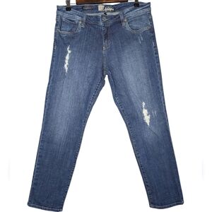 Kut from the Kloth Women's Celine Slouchy Boyfriend Distressed Jeans Size 10